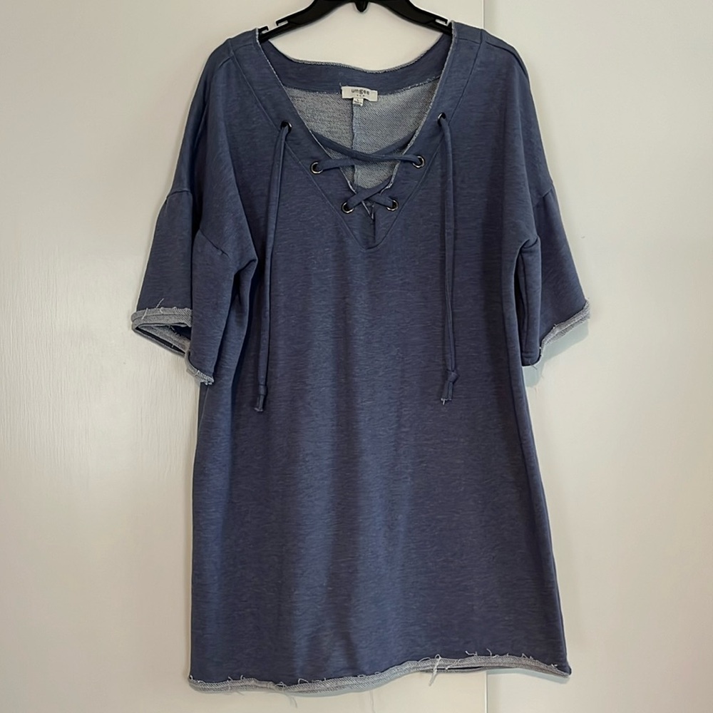 Jean looking sweatshirt material dress